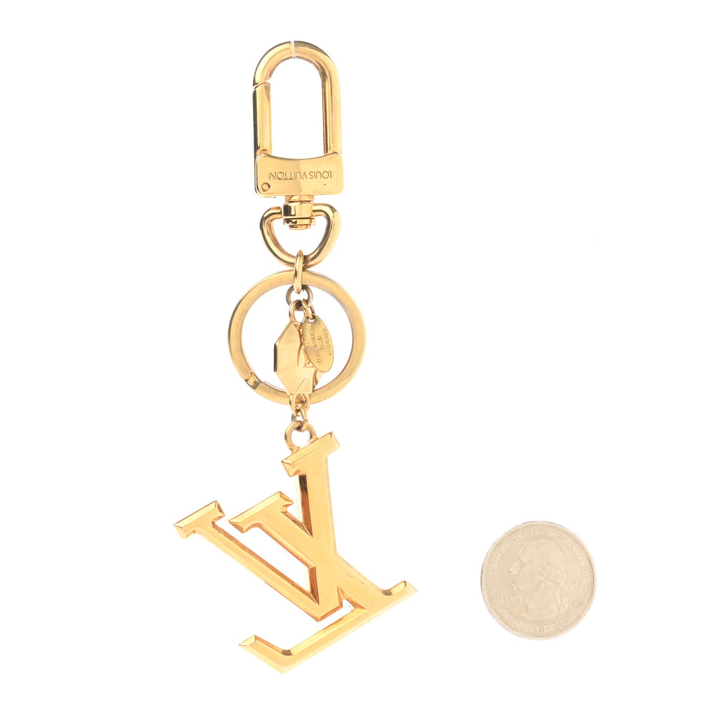 LV Facettes Bag Charm Key Holder Gold