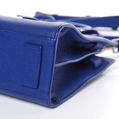 Saint Laurent Grained Calfskin Nano Supple Sac De Jour Flash Blue 9 of 12