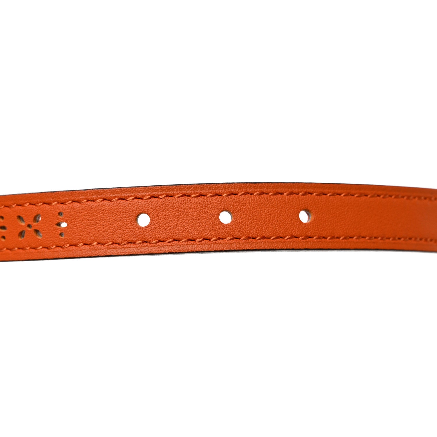 Hermes Swift Epsom Perforated 13mm Roulis Belt 85 34 Orange Rose Jaipur 3 of 6