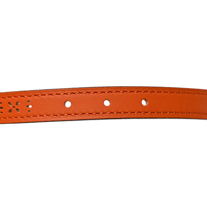Hermes Swift Epsom Perforated 13mm Roulis Belt 85 34 Orange Rose Jaipur 3 of 6