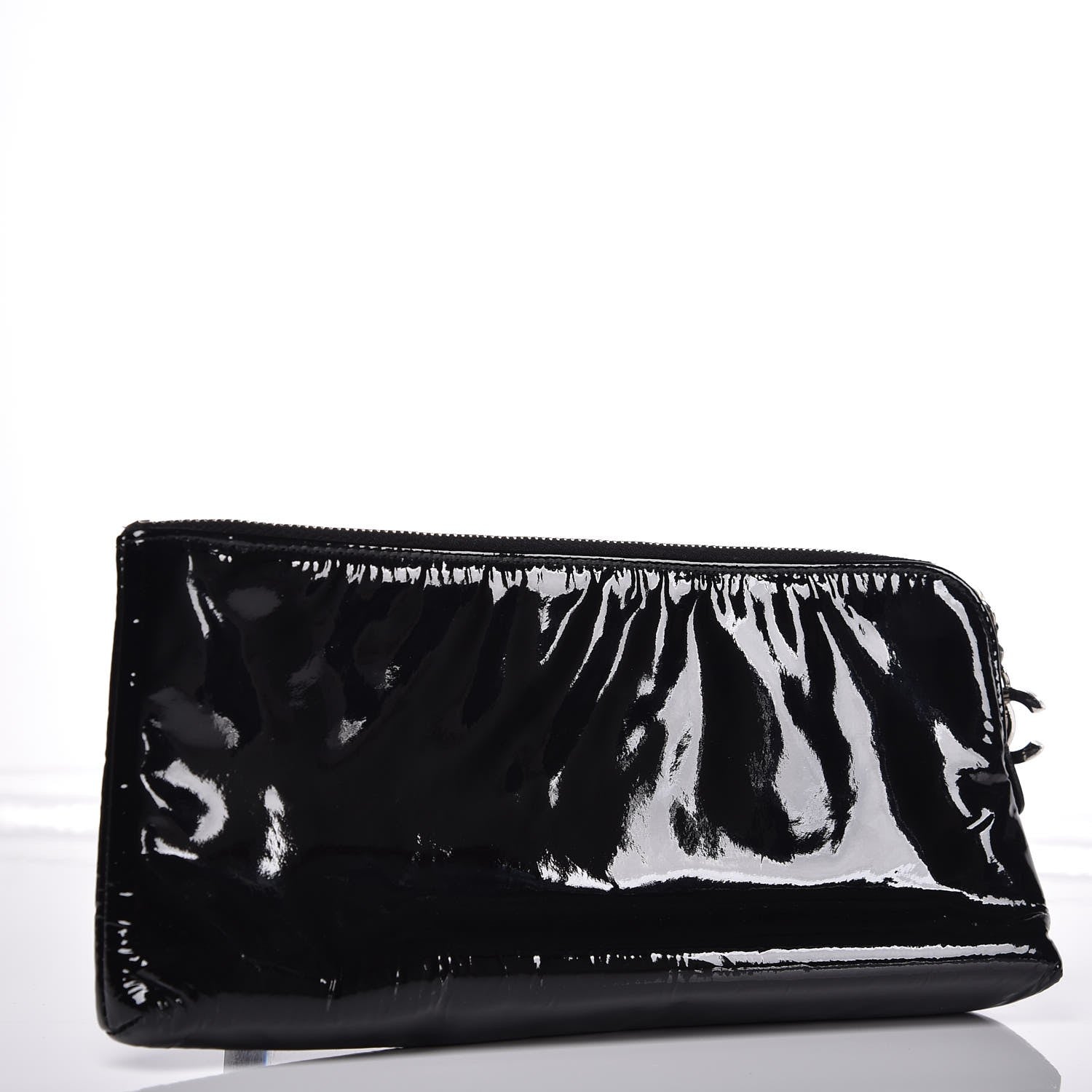 Chanel Vinyl Clutch Black 3 of 8
