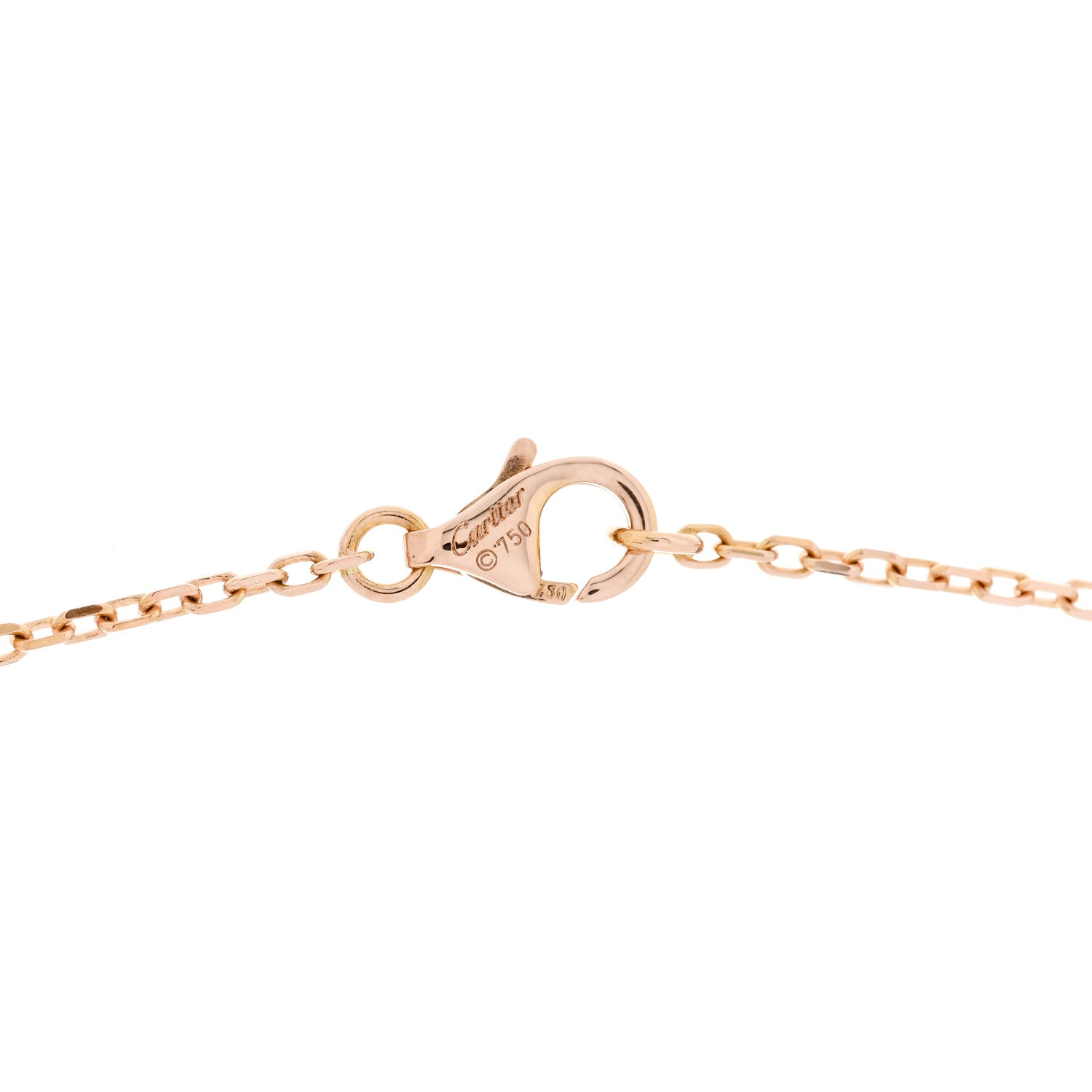 Cartier 18K Pink Gold Pink Sapphire XS Hearts and Symbols Necklace 4 of 5