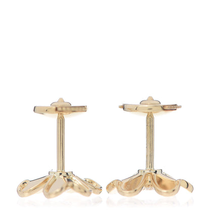 Van Cleef & Arpels 18K Yellow Gold Diamond Mini Frivole Earrings 3 of 5