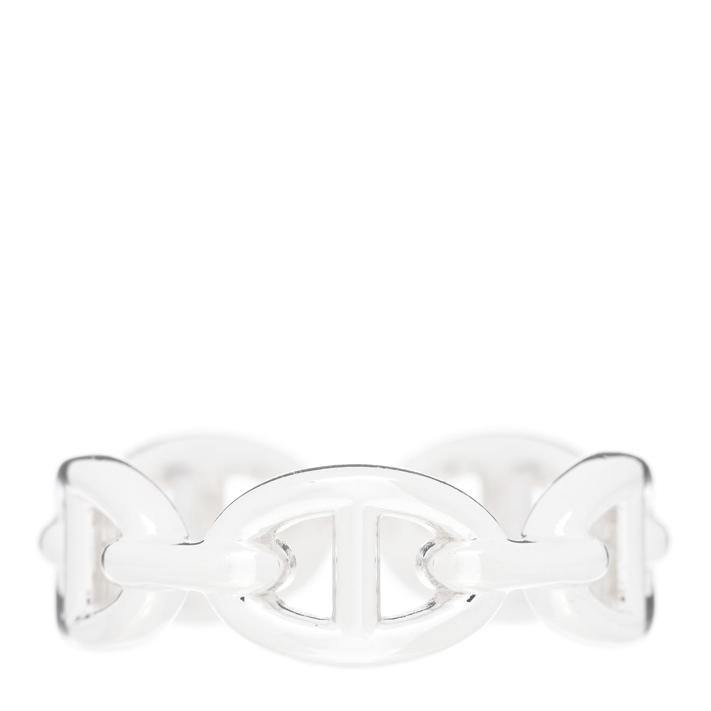 Sterling Silver PM Chaine d'Ancre Enchainee Band Ring 53 6.5
