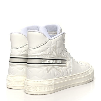 Christian Dior Calfskin Walk'n' Dior Star High Top Sneakers 42 White 4 of 11