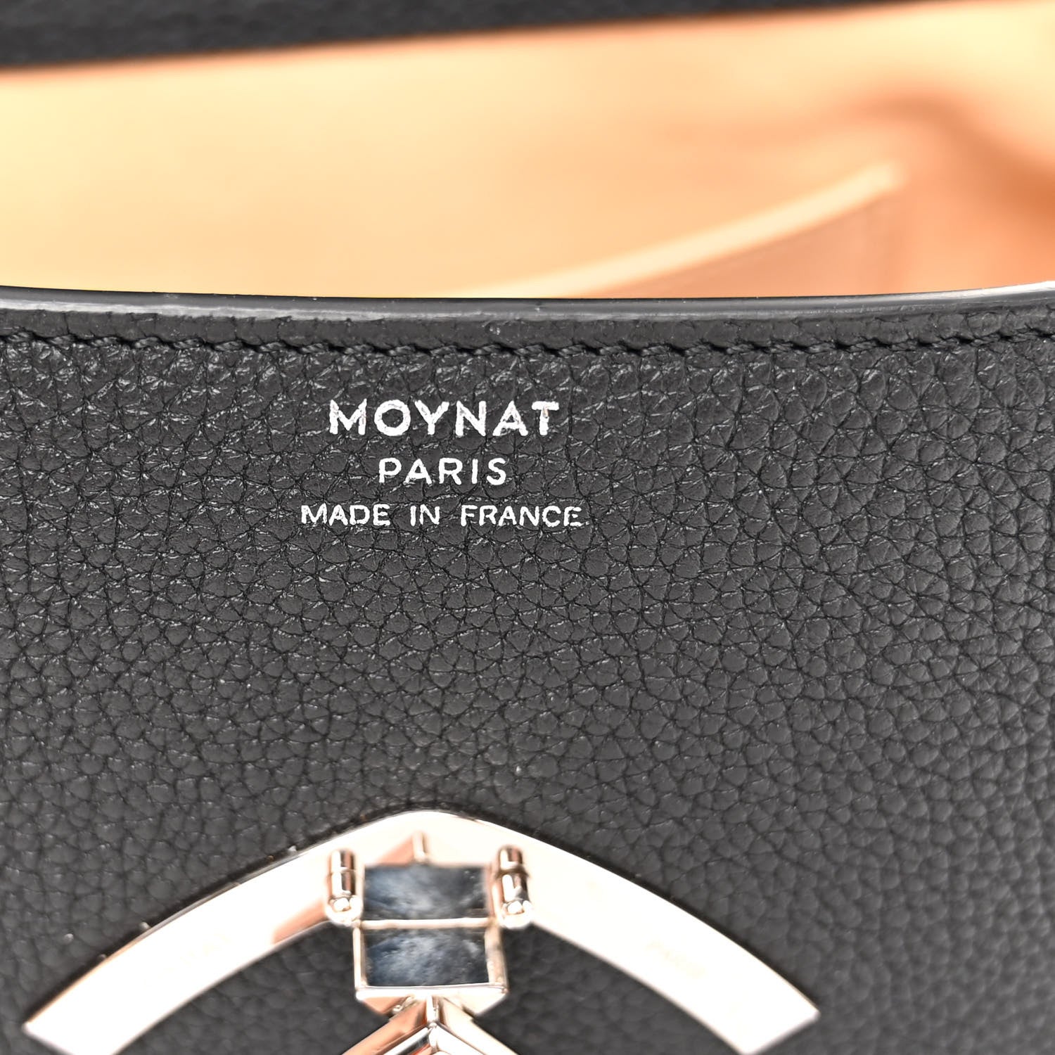 Moynat Taurillon Blush Calfskin Gabby PM Black 6 of 9