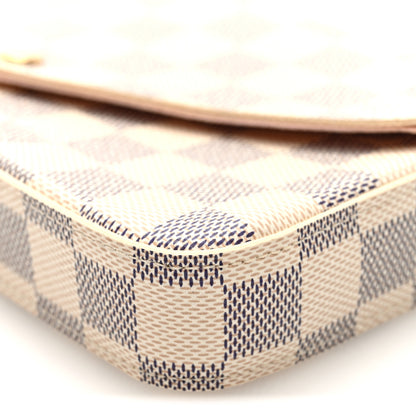 Louis Vuitton Damier Azur Pochette Felicie Chain Wallet Rose Ballerine 9 of 9