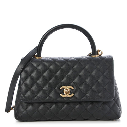 Chanel Caviar Quilted Small Coco Handle Flap Black 1 of 7