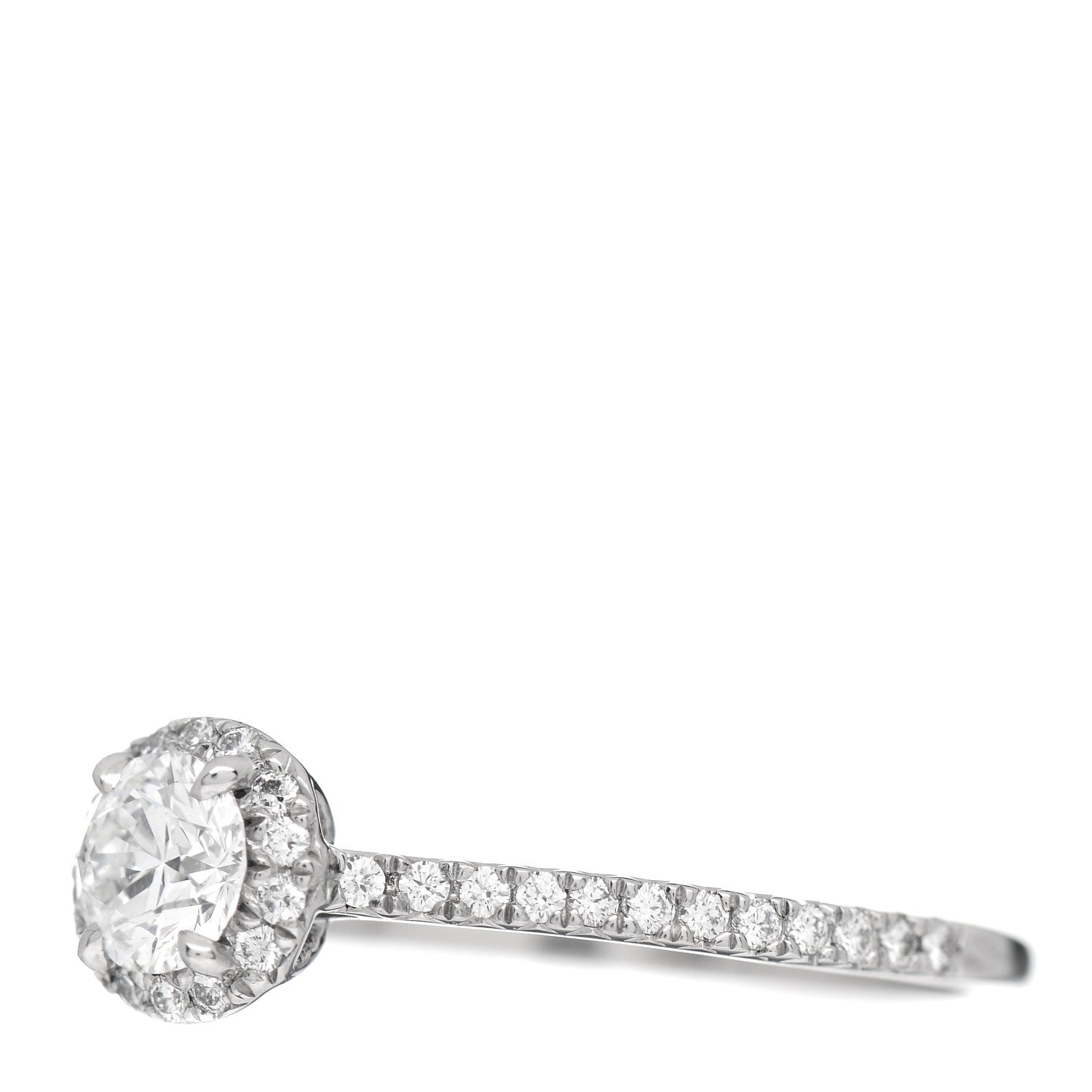 Tiffany Platinum Diamond .38ct Soleste Round Engagement Ring 54 7 4 of 6