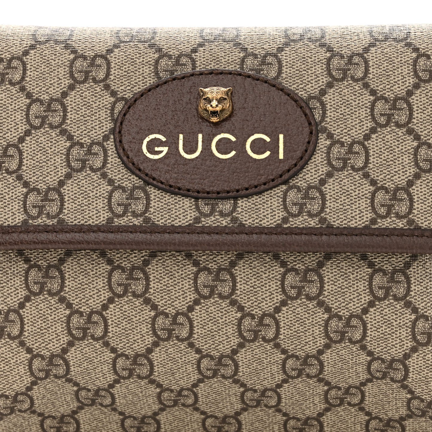 GG Supreme Monogram Neo Vintage Web Belt Bag Brown