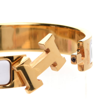 Hermes Enamel Narrow Clic Clac H Bracelet GM White 6 of 7