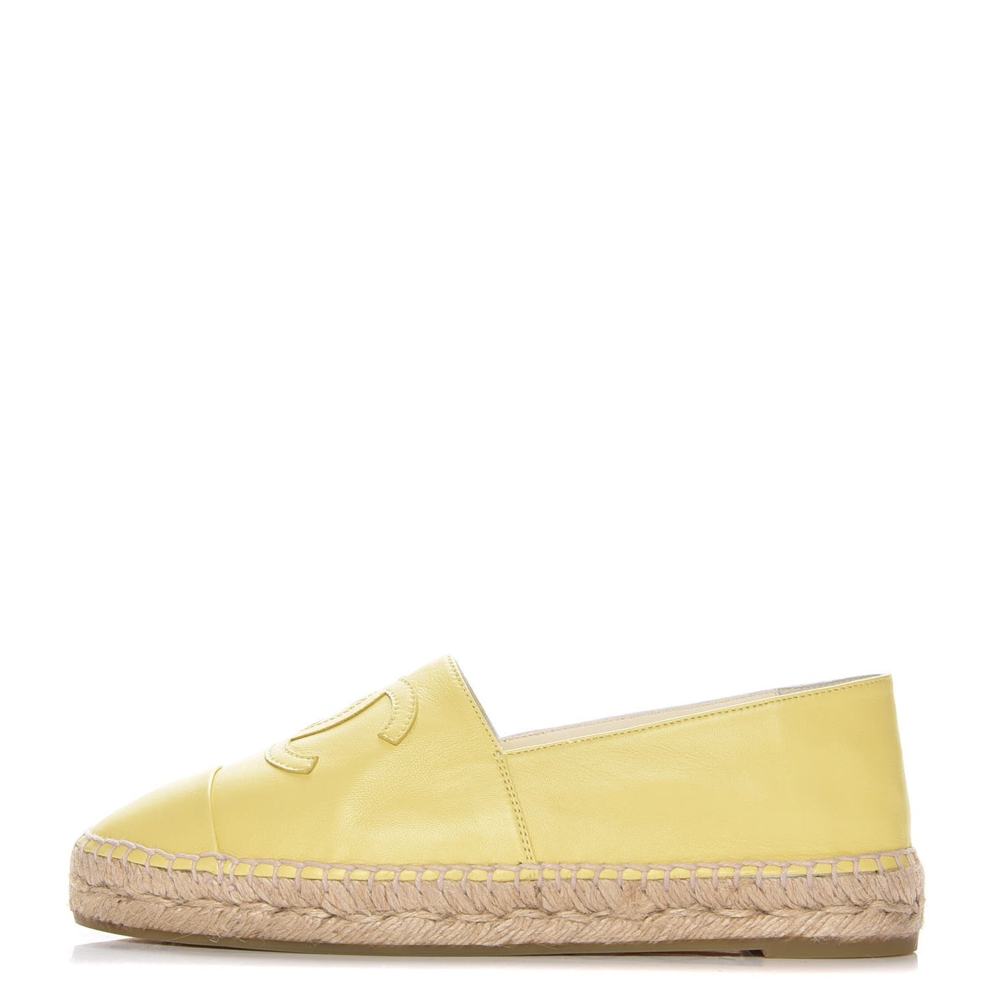 Lambskin CC Espadrilles 39 Yellow