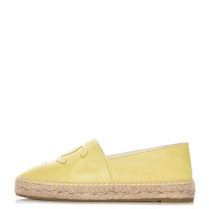 Chanel Lambskin CC Espadrilles 39 Yellow 1 of 11