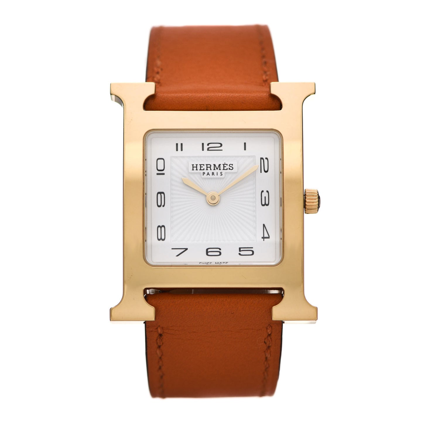 Stainless Steel Swift 26mm Heure H Hour Quartz Watch Orange