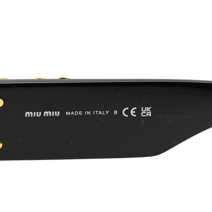 Miu Miu Acetate Rectangle Sunglasses SMU 09W Black 6 of 7