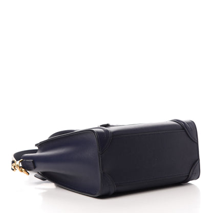 Celine Smooth Calfskin Nano Luggage Navy Blue 5 of 11