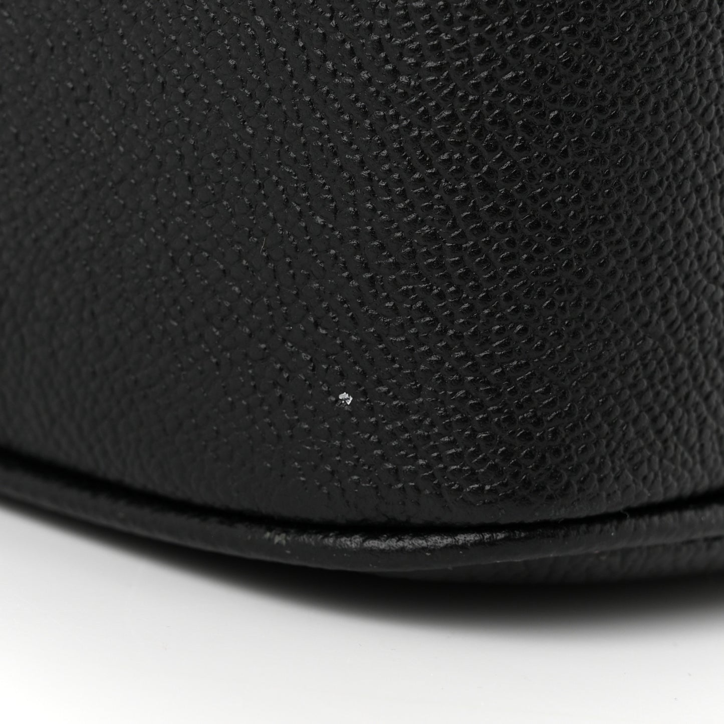 Soft Grain Calfskin Small Buckle Zip Bag Black