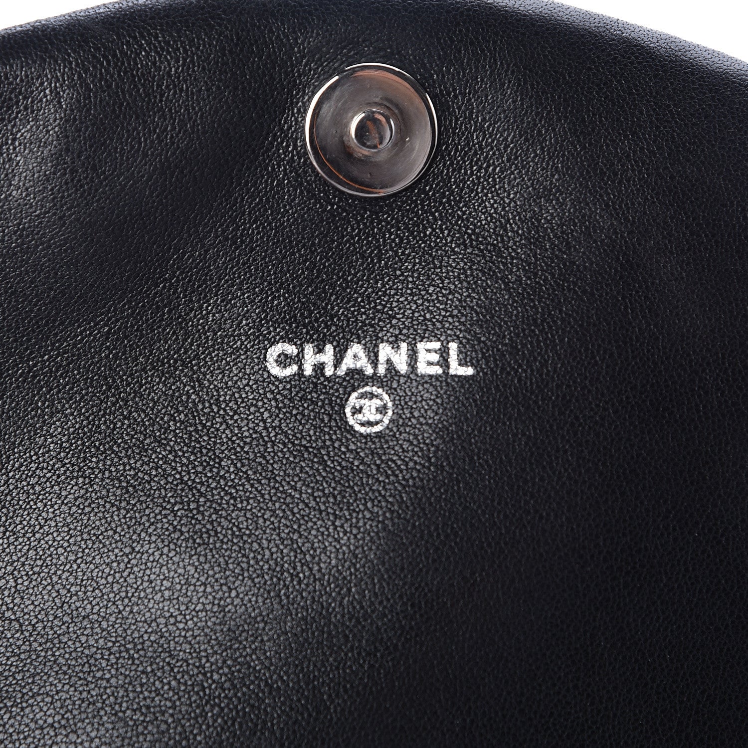 Chanel Lambskin Half Moon Wallet On Chain WOC Black 6 of 12