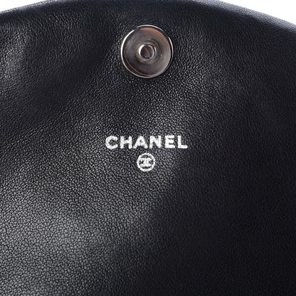 Chanel Lambskin Half Moon Wallet On Chain WOC Black 6 of 12