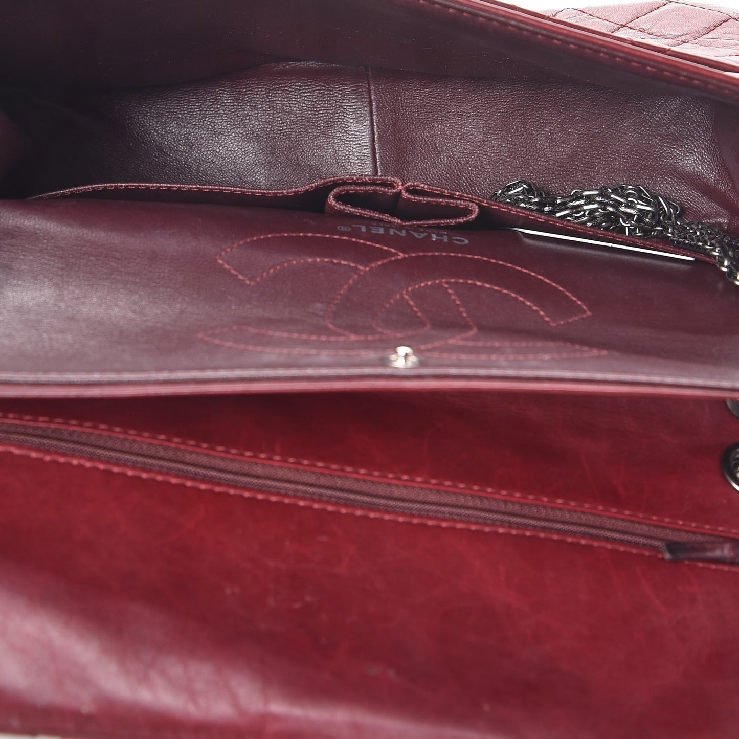 Aged Calfskin Quilted 2.55 Reissue 226 Flap Red