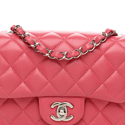 Chanel Lambskin Quilted Mini Square Flap Pink 8 of 10