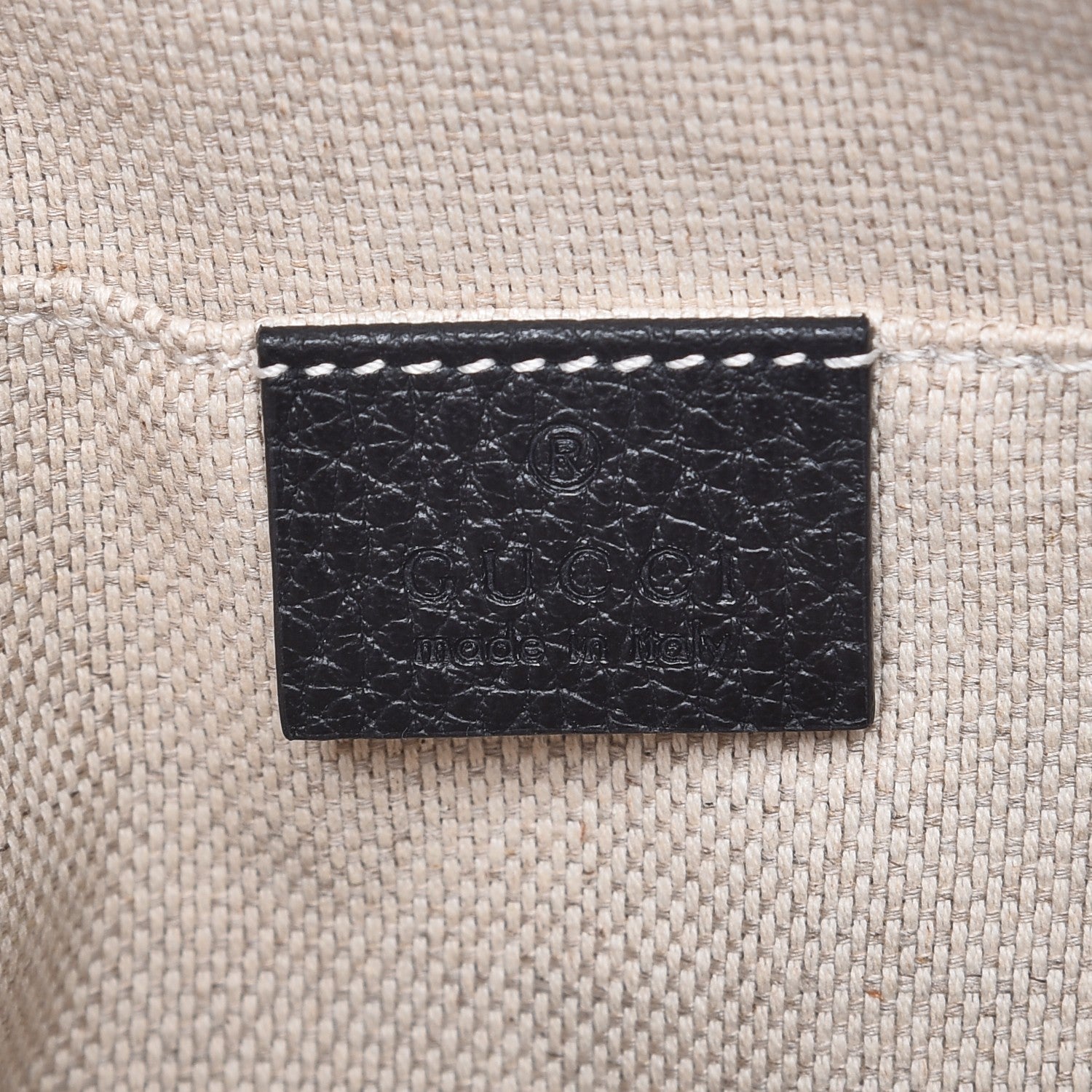 Gucci Dollar Calfskin Bi-Color Small Soho Disco Bag Mystic White Black 6 of 7