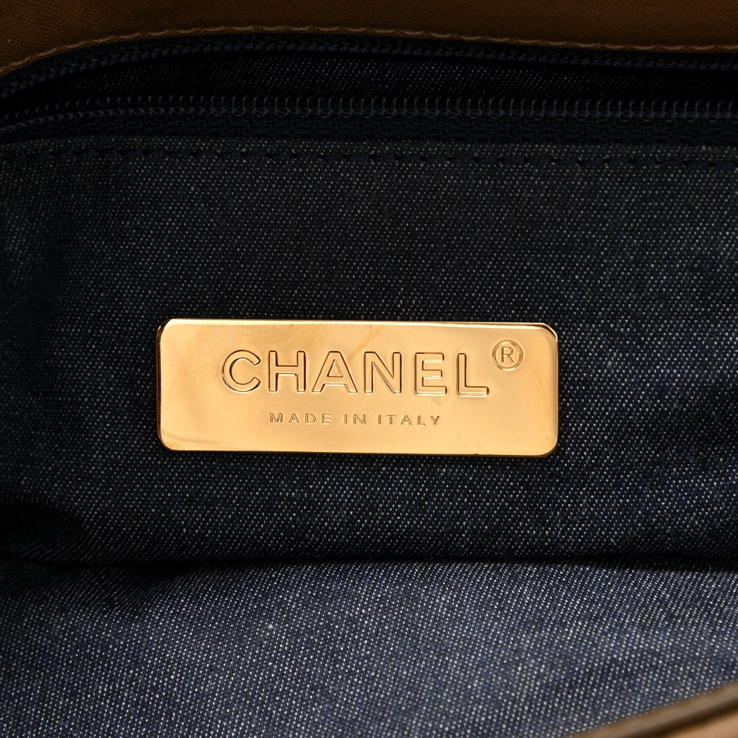 Chanel Canvas Quilted Large Chanel 19 Flap Bronze 6 of 10