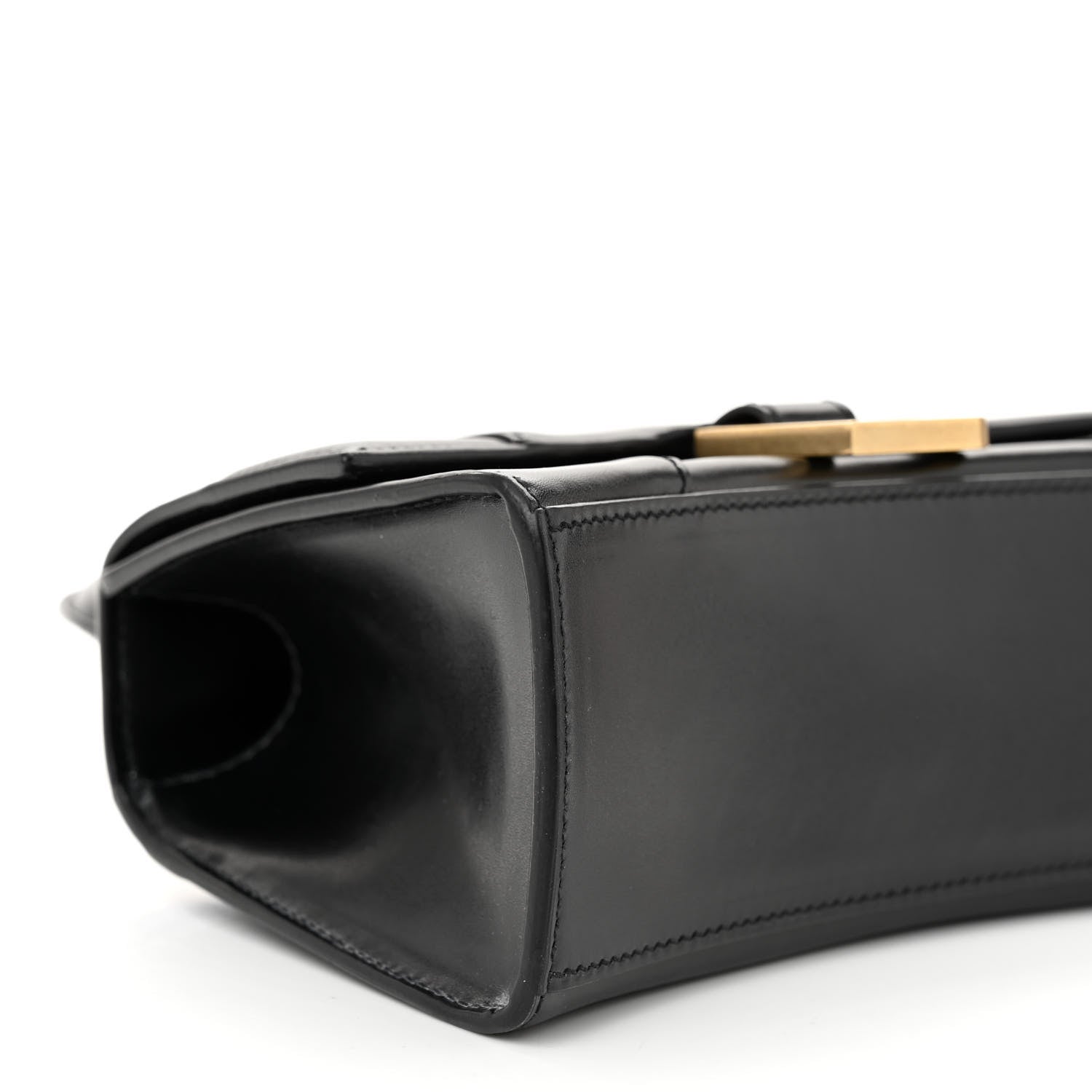 Balenciaga Shiny Box Calfskin Hourglass Top Handle Bag XS Black 8 of 9