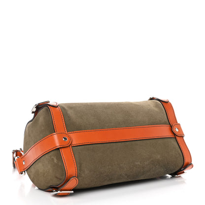 Prada Scamosciato Suede Shoulder Bag Militare Orange 4 of 14