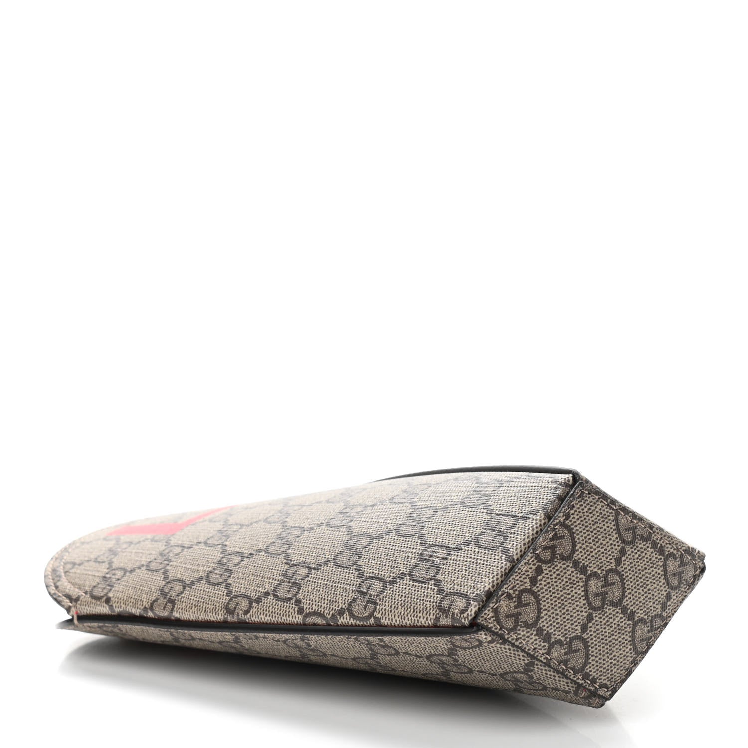 Gucci GG Supreme Monogram Love Valentines Day Small Heart Bag Beige Ebony New Geranium 4 of 9