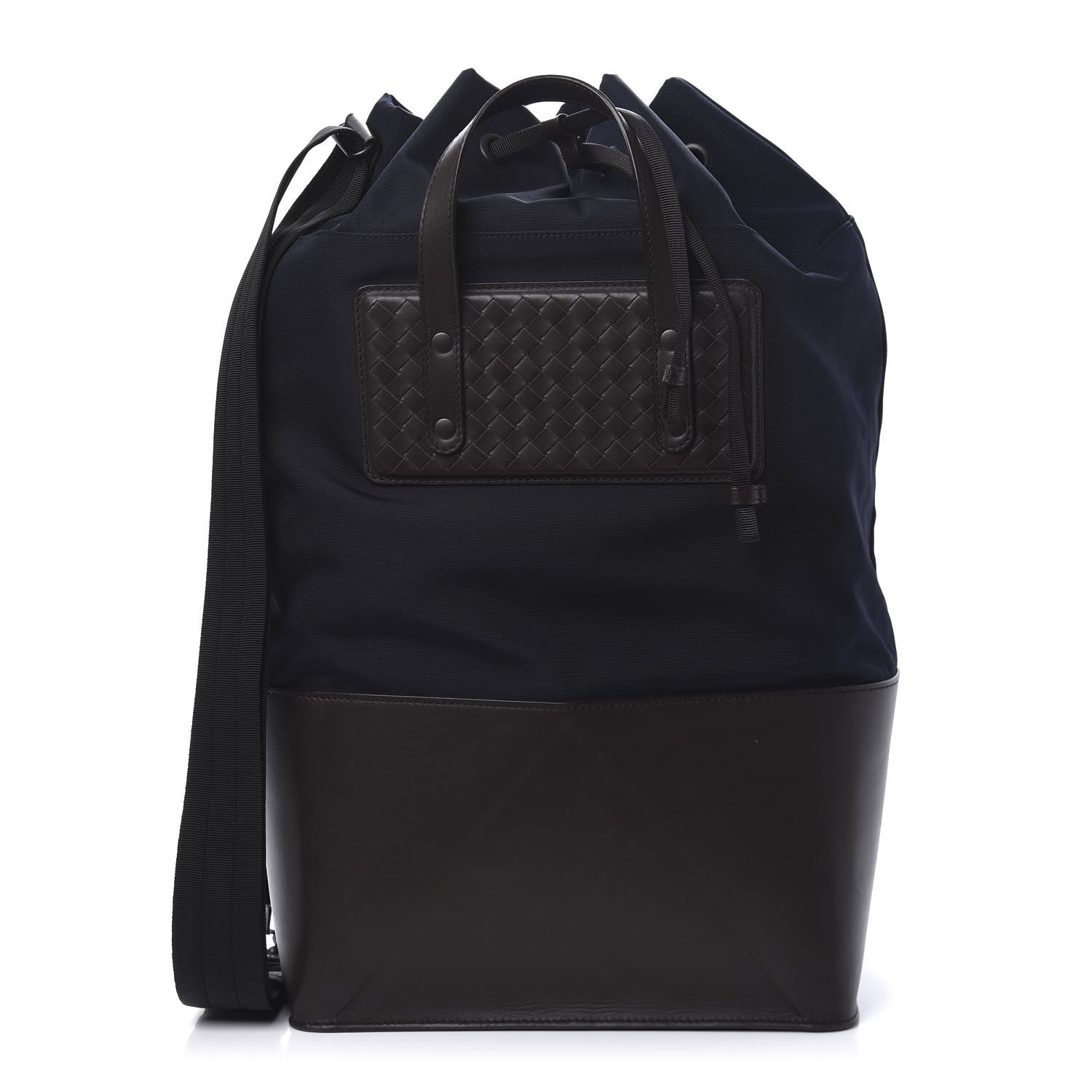 Bottega Veneta Calfskin Intrecciato Canvas Collapsible Travel Bag Ebano 1 of 8