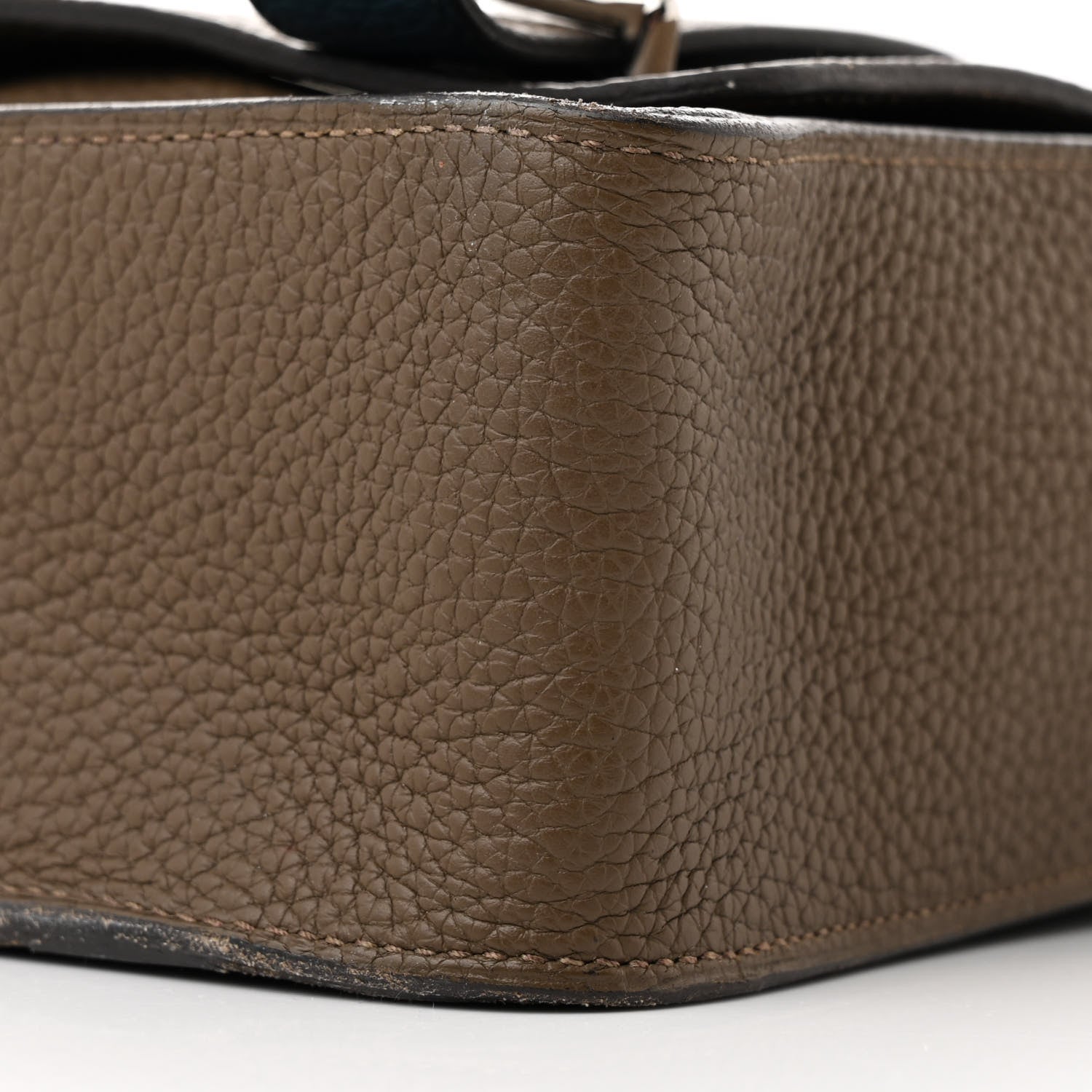Hermes Taurillon Clemence Verso Steve Caporal Messenger Cacao Bleu Izmir 10 of 17