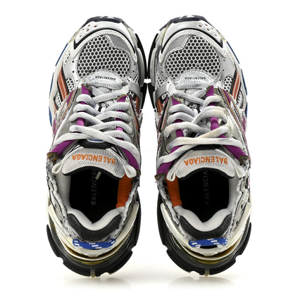 Balenciaga Mesh Rubber Distressed Runner Sneakers 36 Multicolor 2 of 9