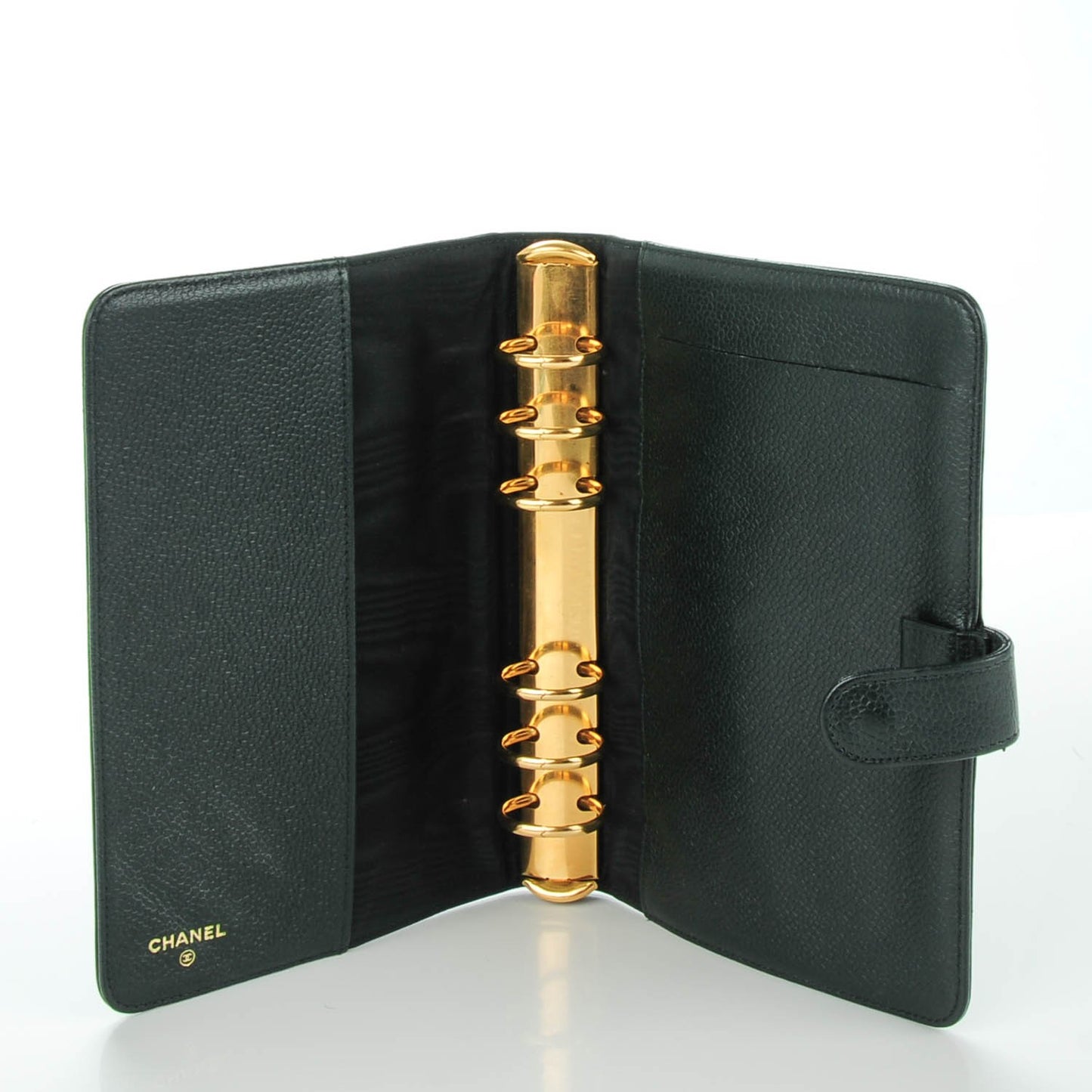 Caviar CC Small Ring Agenda Planner Dark Green