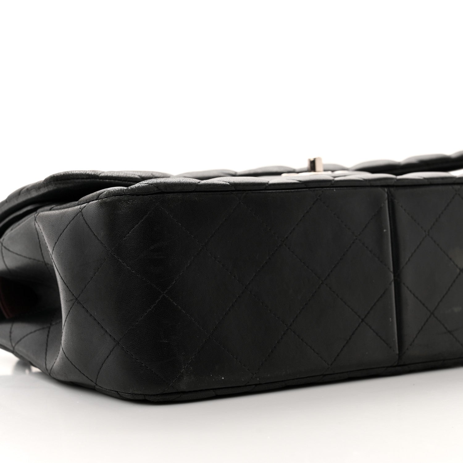 Chanel Lambskin Quilted Jumbo Double Flap Black 9 of 20