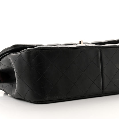 Chanel Lambskin Quilted Jumbo Double Flap Black 9 of 20