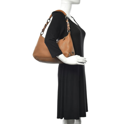 Prada Vitello Daino Shoulder Bag Naturale 2 of 11
