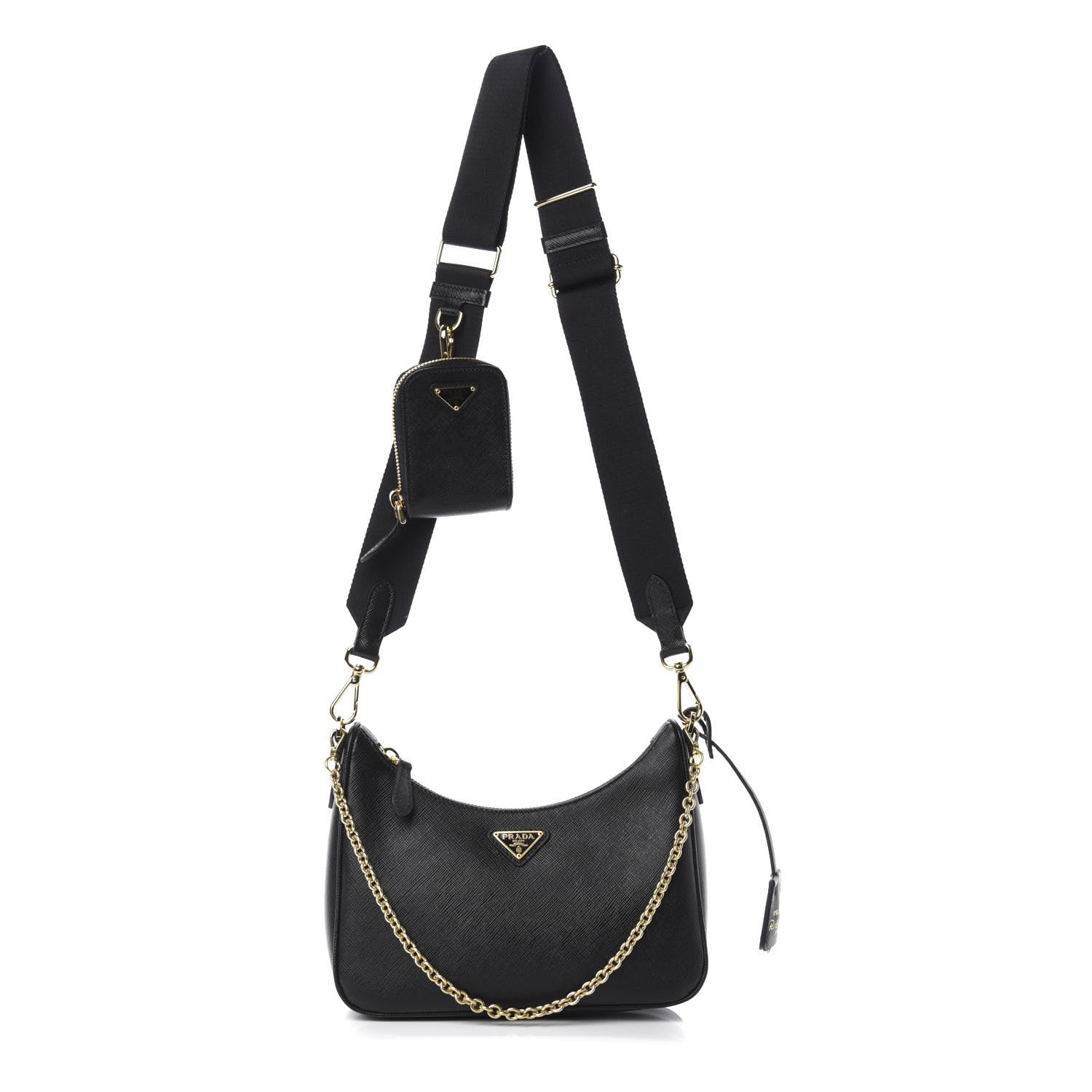 Prada Saffiano Lux Re-Edition 2005 Shoulder Bag Black 1 of 11