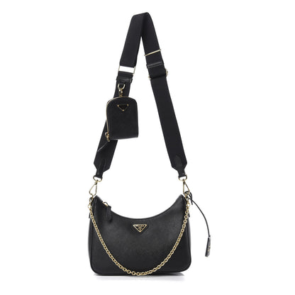 Prada Saffiano Lux Re-Edition 2005 Shoulder Bag Black 1 of 11