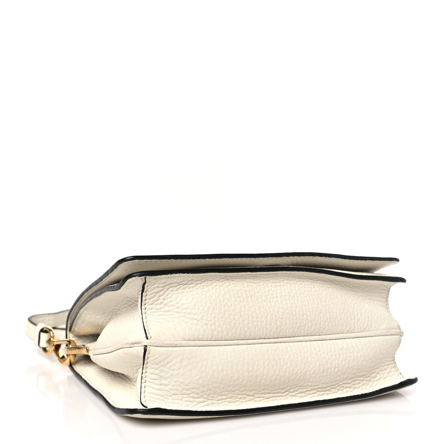 Vitello Daino Flap Crossbody Bianco