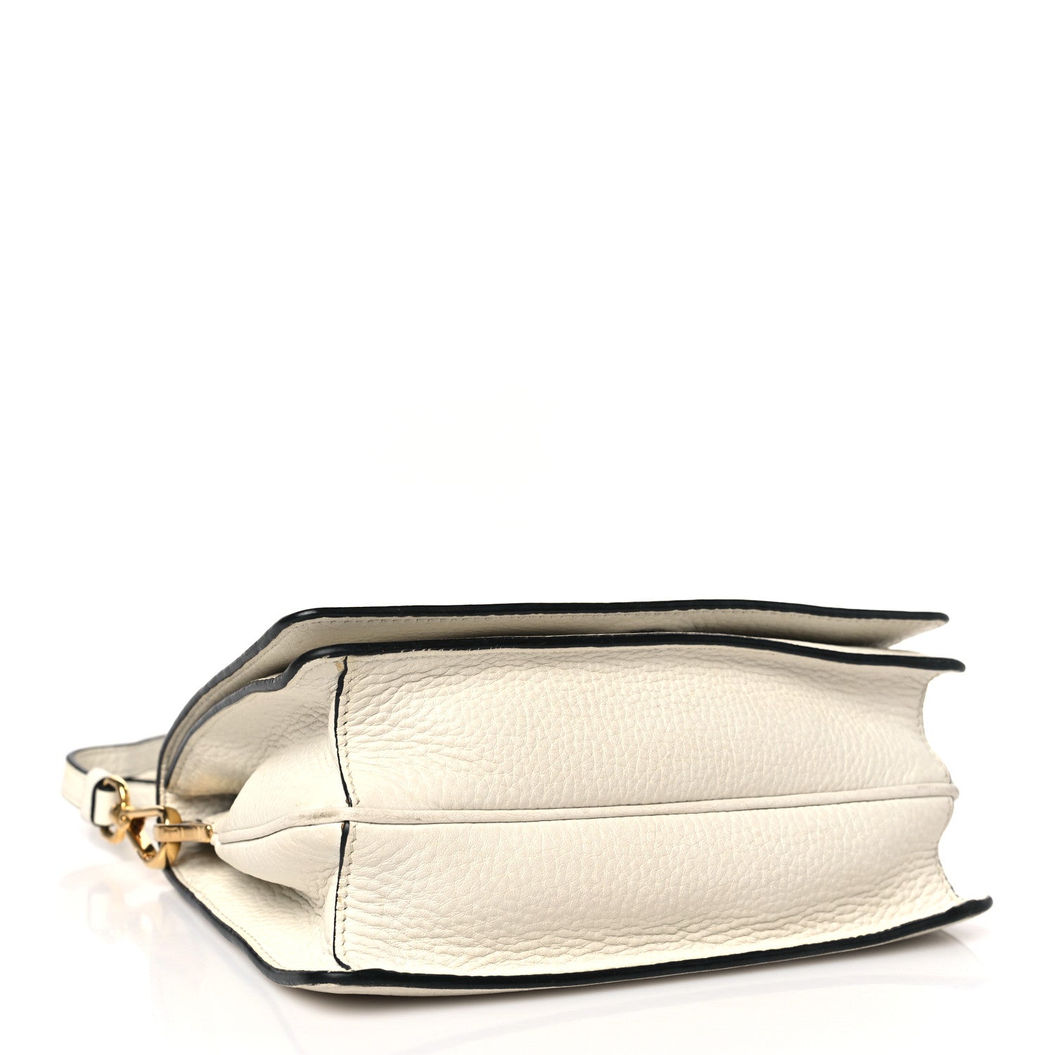 Prada Vitello Daino Flap Crossbody Bianco 4 of 8