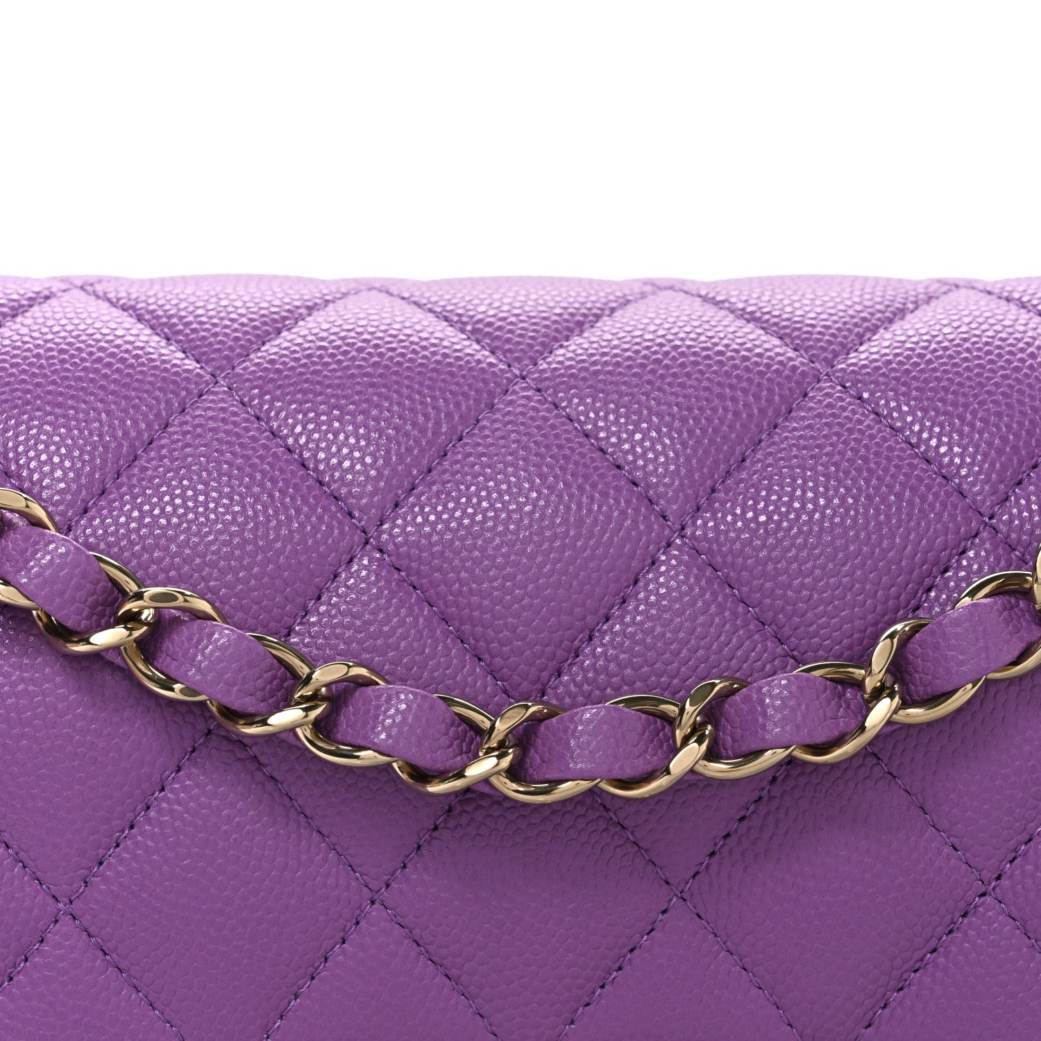 Chanel Caviar Quilted Small Double Flap Purple 8 of 10