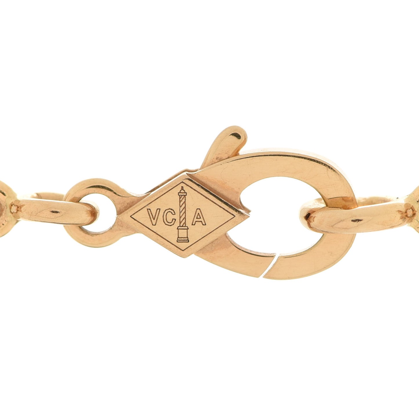 18K Yellow Gold Black Onyx 5 Motifs Vintage Alhambra Bracelet