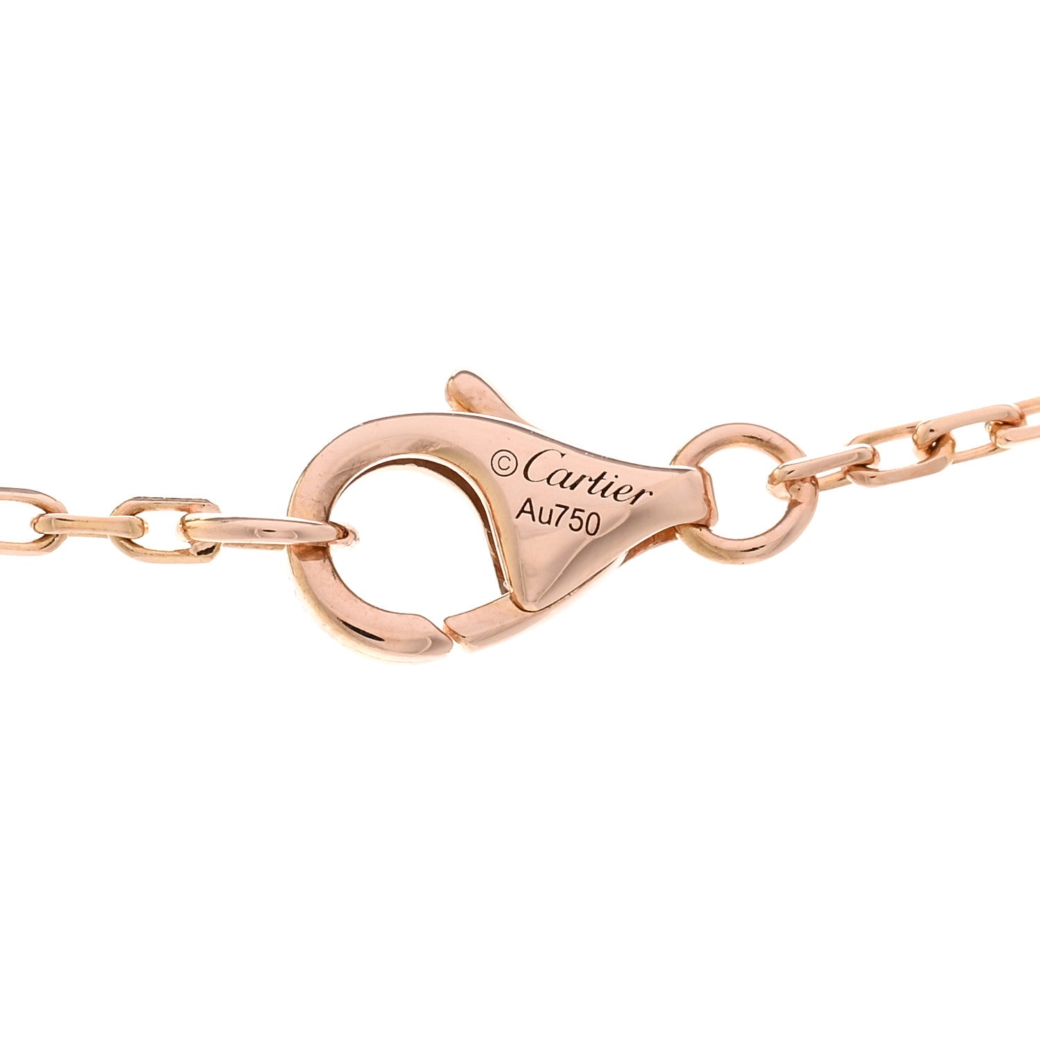 Cartier 18K Pink Gold Diamond Interlocking LOVE Paved Necklace 4 of 4