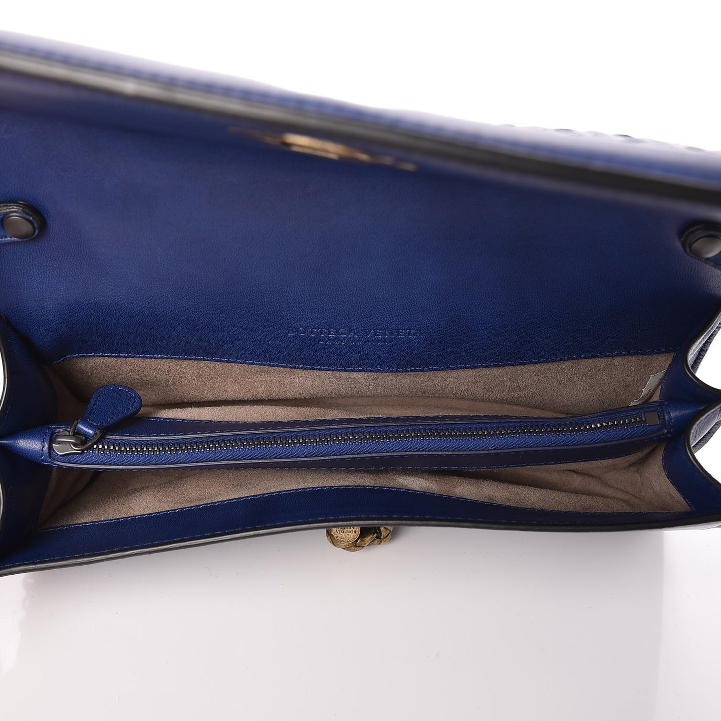 Nappa Intrecciato Olimpia Knot Clutch Atlantic