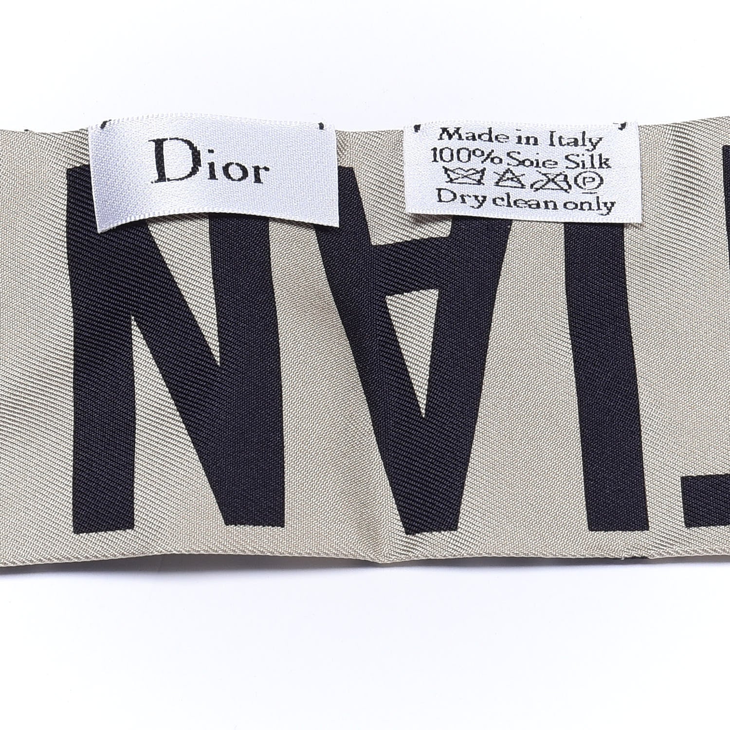 Christian Dior Silk Oblique Mitzah Scarf Blue 3 of 3