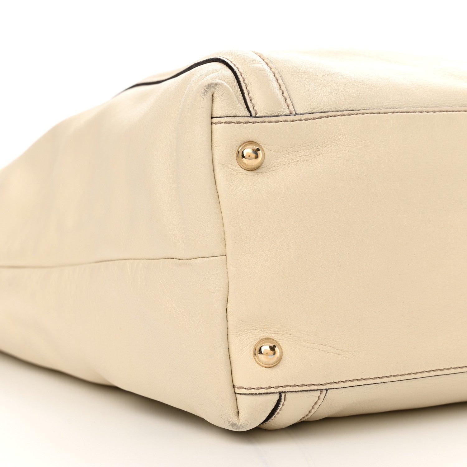 Gucci Calfskin Large Britt Shoulder Bag Ivory 9 of 15