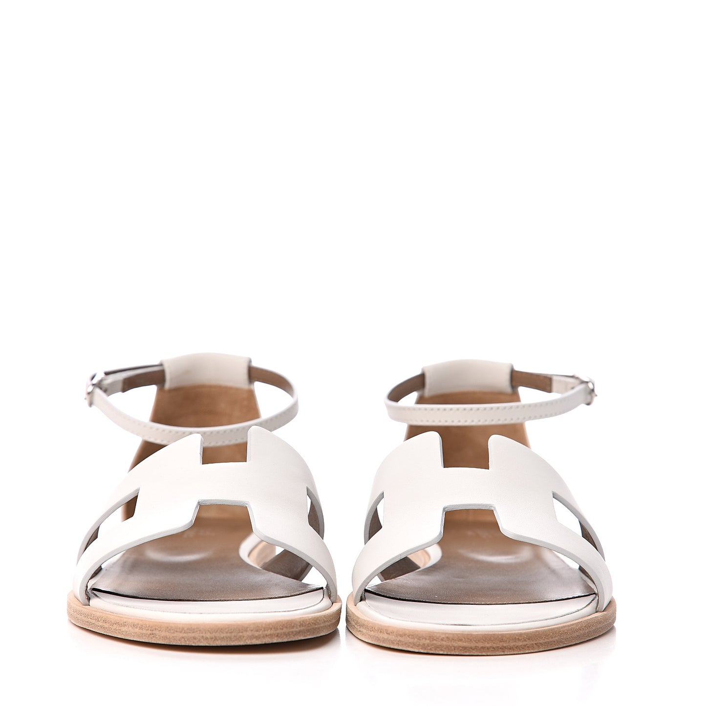 Calfskin Santorini Sandals 38 Blanc