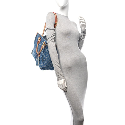 Louis Vuitton Monogram Denim Onthego MM Blue 2 of 11