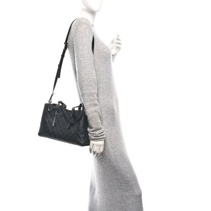 Gucci Calfskin GG Monogram Emblem Medium Tote Bag Black 2 of 9